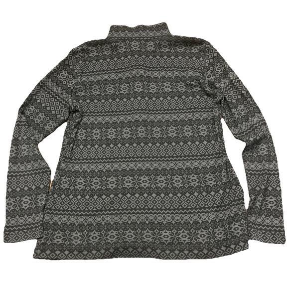 Columbia Pullover 1/4 Zip Tone On Tone Dark Gray Long Sleeve Wmn XL Shirt Cabin - Picture 2 of 9